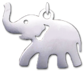 Elefant Anhänger - Silber (Edelstahl)