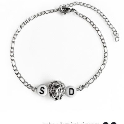 Řetízkový náramek z nerezové oceli se lvem