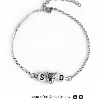 Řetízkový náramek z nerezové oceli s lvicí
