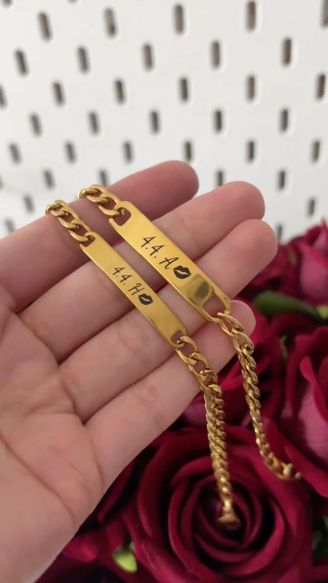 Partnerarmbänder mit Gravur in Gold 💛🥰